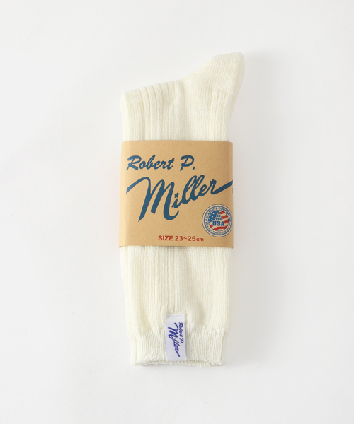MILLER(ミラー)の「Miller/ミラー 1P SOX -crew-(ソックス/靴下・レディース・オレンジ/グリーン/ネイビー/ブルー/ピンク/ホワイト/バーガンディー/イエロー・FREE)」の2枚目の写真
