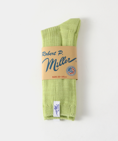 MILLER(ミラー)の「Miller/ミラー 1P SOX -crew-(ソックス/靴下・レディース・オレンジ/グリーン/ネイビー/ブルー/ピンク/ホワイト/バーガンディー/イエロー・FREE)」の3枚目の写真