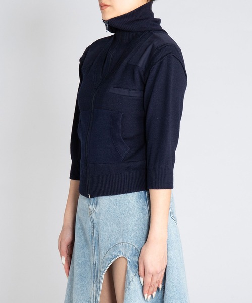 TATRAS CONCEPT STORE（タトラスコンセプトストア）の「PROTOTYPES(プロトタイプス) MILITARY ZIP UP HOODIE（パーカー・レディース・ネイビー・S）」の2枚目の写真