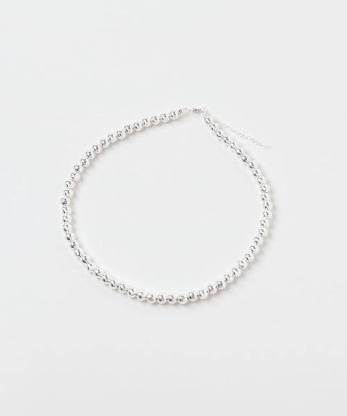 URBAN RESEARCH（アーバンリサーチ）の「decor『デコール』　Hematite6mmBallnecklace（ネックレス・レディース・シルバー・-）」の6枚目の写真