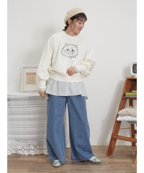 Samansa Mos2（サマンサ モスモス）の「柄アソートロングシャツ（シャツ/ブラウス・レディース・グリーン/ベージュ/サックスブルー/オフホワイト・F）」の12枚目の写真