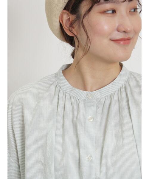 Samansa Mos2（サマンサ モスモス）の「柄アソートロングシャツ（シャツ/ブラウス・レディース・グリーン/ベージュ/サックスブルー/オフホワイト・F）」の13枚目の写真