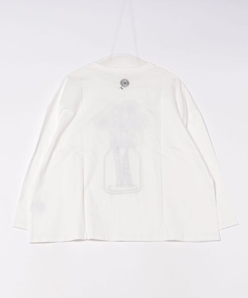 BARNDOOR（バーンドア）の「(BD)【BARNDOOR】デイジー 刺繍 長袖 Tシャツ（Tシャツ/カットソー・レディース・ブラック/オフホワイト/ホワイト×ブラック・FREE）」の4枚目の写真