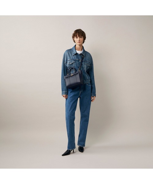 Mulberry（マルベリー）の「ミニ ジップド ベイズウォーター Mini Zipped Bayswater（ハンドバッグ・レディース・ネイビー・FREE）」の7枚目の写真