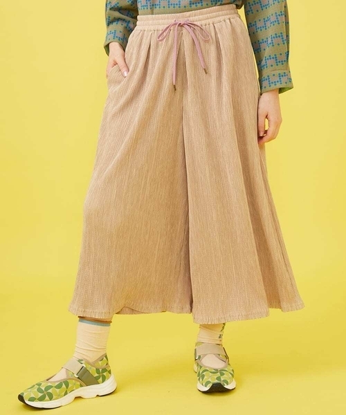 ホコモモラ（JOCOMOMOLA）/Ondas プリーツワイドイージーパンツ セール】Ondas プリーツワイドイージーパンツ（その他パンツ