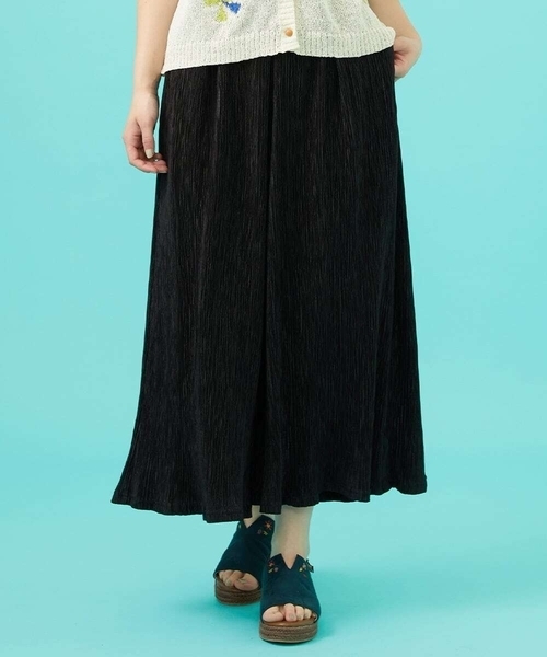 Jocomomola(ホコモモラ)の「Ondas プリーツワイドイージーパンツ(その他パンツ・レディース・ベージュ/ブラック・40)」の2枚目の写真