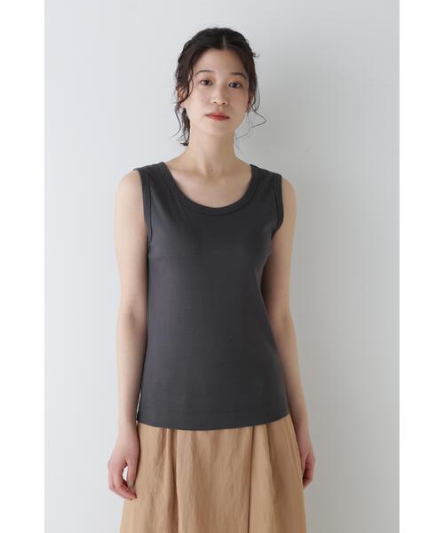 human woman(ヒューマンウーマン)の「◆オーガニックコットンタンクトップ(タンクトップ・レディース・ブルー/ホワイト/ピンク/グレー系その他/イエロー/ライトグリーン/ネイビー/ブルー系その他・MEDIUM)」の17枚目の写真