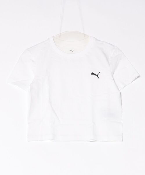 PUMA(プーマ)の「PUMA プーマ W WARDROBE ESS BABY TEE ショートスリーブ 631865 02WH(Tシャツ/カットソー・レディース・ホワイト・SMALL/MEDIUM/LARGE)」の1枚目の写真