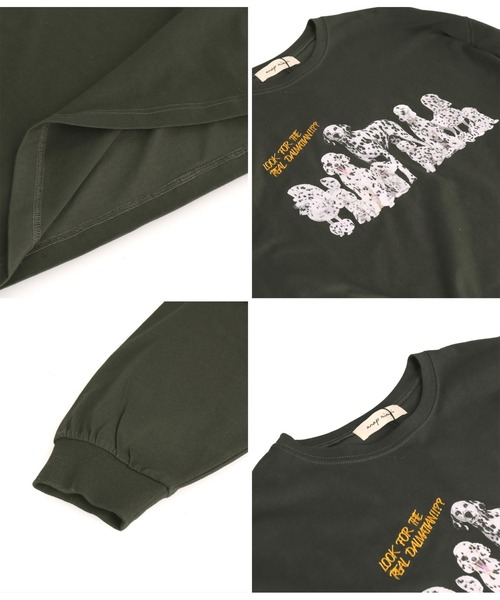 anap mimpi(アナップミンピ)の「ダルメシアン ハイドアンドシーク プリント 長袖 ロンT(Tシャツ/カットソー・レディース・オフホワイト/ブルー/ブラック・FREE)」の14枚目の写真