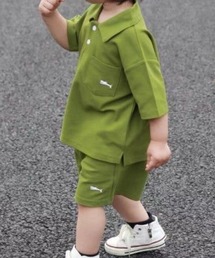 アルベロプリント 緑色 長袖トップス