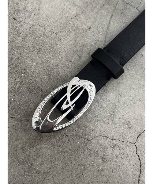 EMODA（エモダ）の「スペイシーストーンロゴベルト（ベルト・レディース・ブラック・FREE）」の2枚目の写真