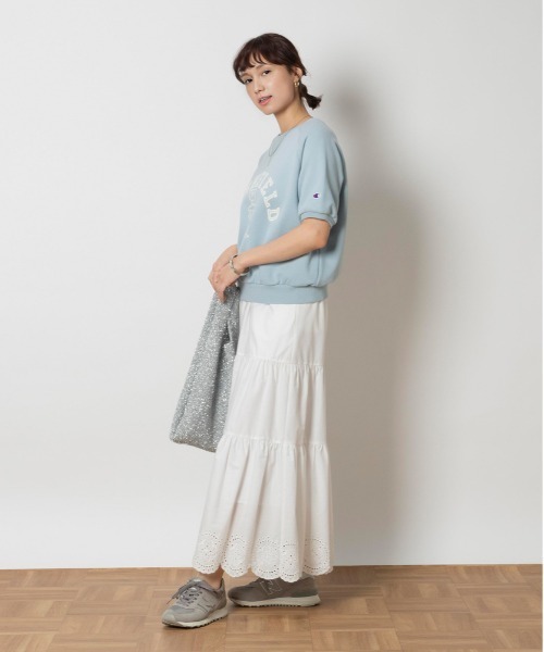 Champion(チャンピオン)の「Champion(チャンピオン)【レディース】半袖ロゴスウェット(スウェット・レディース・ライトグレー/イエロー/サックスブルー・M/L/XL/S)」の20枚目の写真