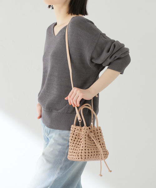 JOURNAL STANDARD relume（ジャーナルスタンダード　レリューム）の「【REMI/REID/レミアンドリード】 BUCKET MINI WOVEN:バッグ（ハンドバッグ・レディース・ホワイト系その他/ベージュ・FREE）」の18枚目の写真