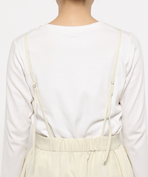 LOWRYS FARM（ローリーズファーム）の「コクーンキャミサロペット　 289048（サロペット/オーバーオール・レディース・チャコールグレー/アイボリー/ブラック・FREE）」の14枚目の写真