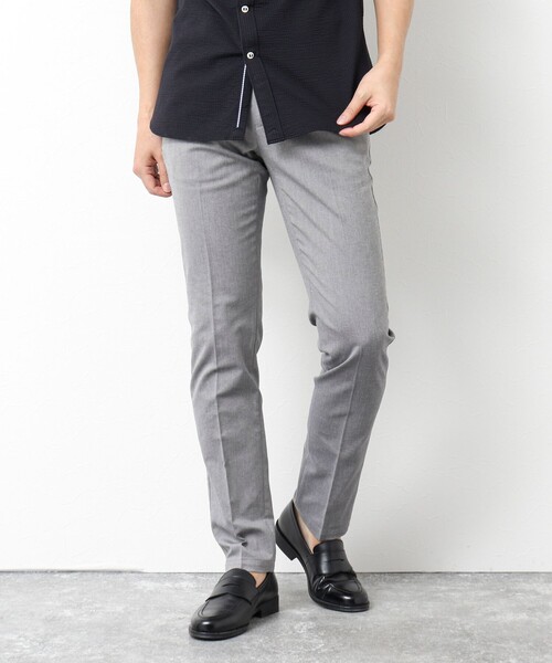 NOLLEY’S（ノーリーズ）の「《ビジカジ対応》綿麻COOLMAX スリムフィットパンツ 25SS（チノパンツ・メンズ・サックスブルー/グレー/キナリ/ネイビー/ベージュ・S/M/L/XL/XXL）」の3枚目の写真