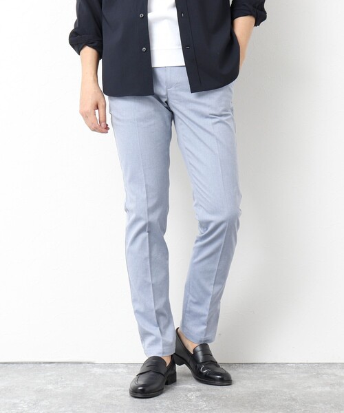 NOLLEY’S（ノーリーズ）の「《ビジカジ対応》綿麻COOLMAX スリムフィットパンツ 25SS（チノパンツ・メンズ・サックスブルー/グレー/キナリ/ネイビー/ベージュ・S/M/L/XL/XXL）」の5枚目の写真
