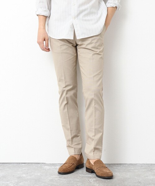 NOLLEY’S（ノーリーズ）の「《ビジカジ対応》綿麻COOLMAX スリムフィットパンツ 25SS（チノパンツ・メンズ・サックスブルー/グレー/キナリ/ネイビー/ベージュ・S/M/L/XL/XXL）」の6枚目の写真