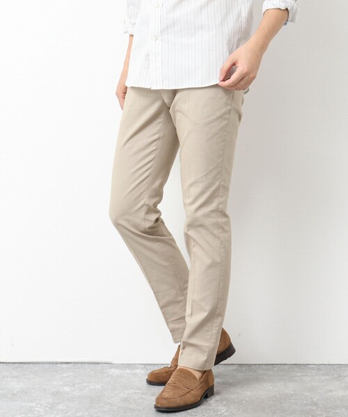 NOLLEY’S（ノーリーズ）の「《ビジカジ対応》綿麻COOLMAX スリムフィットパンツ 25SS（チノパンツ・メンズ・サックスブルー/グレー/キナリ/ネイビー/ベージュ・S/M/L/XL/XXL）」の9枚目の写真