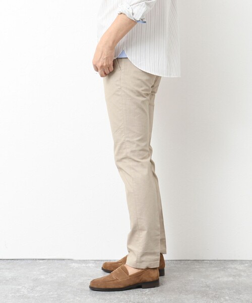NOLLEY’S（ノーリーズ）の「《ビジカジ対応》綿麻COOLMAX スリムフィットパンツ 25SS（チノパンツ・メンズ・サックスブルー/グレー/キナリ/ネイビー/ベージュ・S/M/L/XL/XXL）」の10枚目の写真