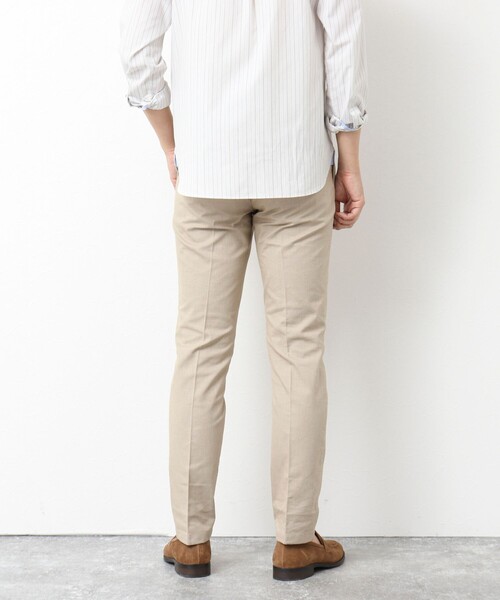 NOLLEY’S（ノーリーズ）の「《ビジカジ対応》綿麻COOLMAX スリムフィットパンツ 25SS（チノパンツ・メンズ・サックスブルー/グレー/キナリ/ネイビー/ベージュ・S/M/L/XL/XXL）」の11枚目の写真