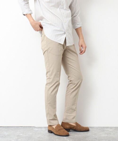 NOLLEY’S（ノーリーズ）の「《ビジカジ対応》綿麻COOLMAX スリムフィットパンツ 25SS（チノパンツ・メンズ・サックスブルー/グレー/キナリ/ネイビー/ベージュ・S/M/L/XL/XXL）」の12枚目の写真