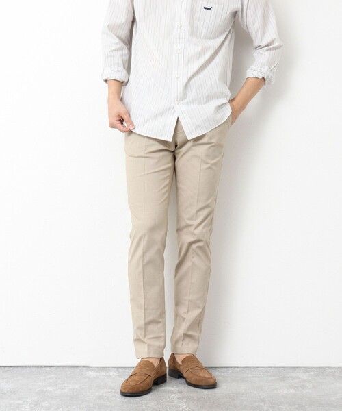 NOLLEY’S（ノーリーズ）の「《ビジカジ対応》綿麻COOLMAX スリムフィットパンツ 25SS（チノパンツ・メンズ・サックスブルー/グレー/キナリ/ネイビー/ベージュ・S/M/L/XL/XXL）」の13枚目の写真