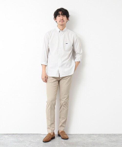 NOLLEY’S（ノーリーズ）の「《ビジカジ対応》綿麻COOLMAX スリムフィットパンツ 25SS（チノパンツ・メンズ・サックスブルー/グレー/キナリ/ネイビー/ベージュ・S/M/L/XL/XXL）」の17枚目の写真