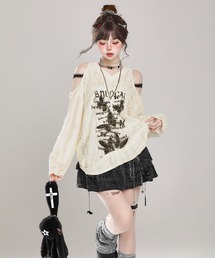 【EIZZ/アイズ】パンク デザイン ビッグ Tシャツ