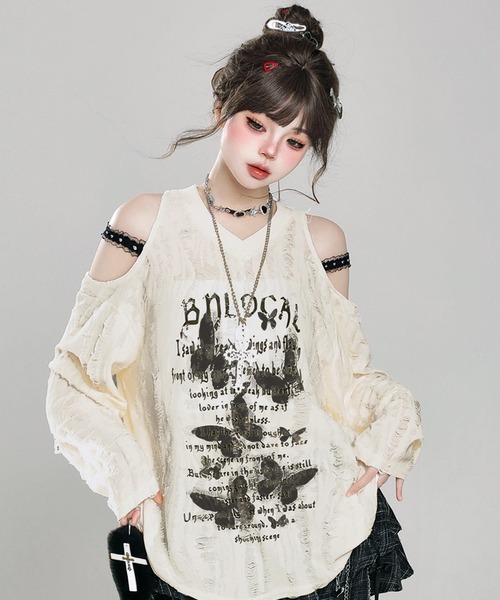 セール】【EIZZ/アイズ】パンク デザイン ビッグ Tシャツ（T