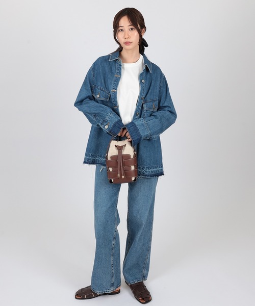 SUWDEE(スーディー)の「washed denim shirt jacket(デニムジャケット・レディース・ブルー・FREE)」の3枚目の写真