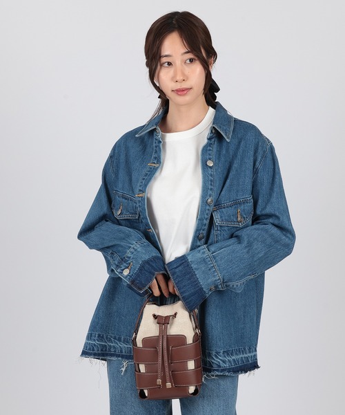 SUWDEE(スーディー)の「washed denim shirt jacket(デニムジャケット・レディース・ブルー・FREE)」の4枚目の写真