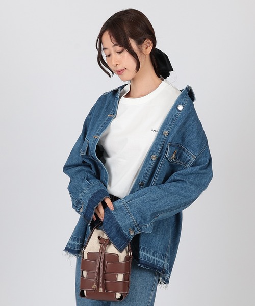 SUWDEE(スーディー)の「washed denim shirt jacket(デニムジャケット・レディース・ブルー・FREE)」の5枚目の写真