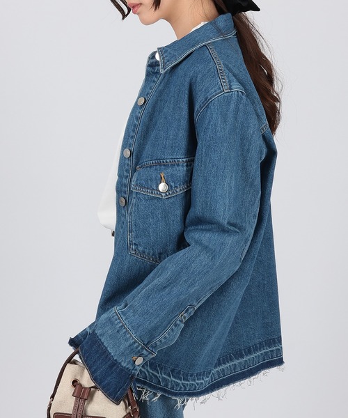 SUWDEE(スーディー)の「washed denim shirt jacket(デニムジャケット・レディース・ブルー・FREE)」の7枚目の写真