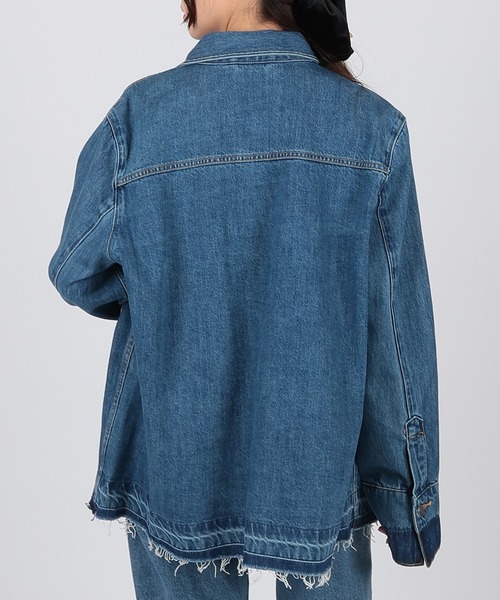 SUWDEE(スーディー)の「washed denim shirt jacket(デニムジャケット・レディース・ブルー・FREE)」の8枚目の写真