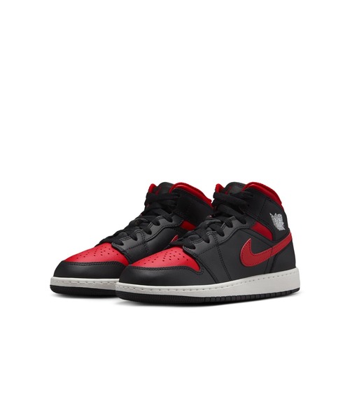 JORDAN BRAND(ジョーダンブランド)の「AIR JORDAN 1 MID GS(スニーカー・レディース・ブラック系その他・24.0cm/24.5cm/25.0cm)」の1枚目の写真