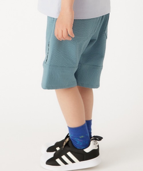 HAKKA KIDS(ハッカキッズ)の「サッカー地ワイドストレートハーフパンツ(その他パンツ・キッズ・カーキ/チャコール・100cm/120cm/130cm/110cm)」の11枚目の写真