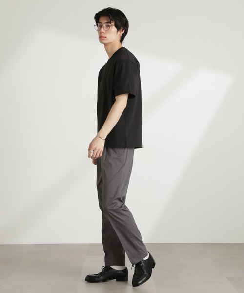 NANO universe(ナノユニバース)の「ダブルスムースクルーネックBIGTシャツ 半袖(Tシャツ/カットソー・メンズ・ブラック/ホワイト/カーキ/ダークグレー・XL/L/M/S)」の13枚目の写真