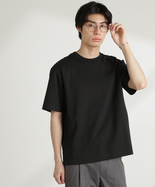 NANO universe(ナノユニバース)の「ダブルスムースクルーネックBIGTシャツ 半袖(Tシャツ/カットソー・メンズ・ブラック/ホワイト/カーキ/ダークグレー・XL/L/M/S)」の8枚目の写真