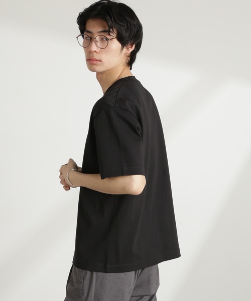 NANO universe(ナノユニバース)の「ダブルスムースクルーネックBIGTシャツ 半袖(Tシャツ/カットソー・メンズ・ブラック/ホワイト/カーキ/ダークグレー・XL/L/M/S)」の9枚目の写真