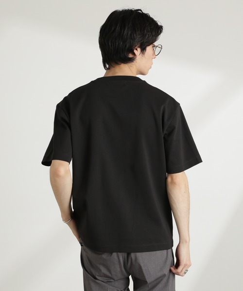 NANO universe(ナノユニバース)の「ダブルスムースクルーネックBIGTシャツ 半袖(Tシャツ/カットソー・メンズ・ブラック/ホワイト/カーキ/ダークグレー・XL/L/M/S)」の10枚目の写真