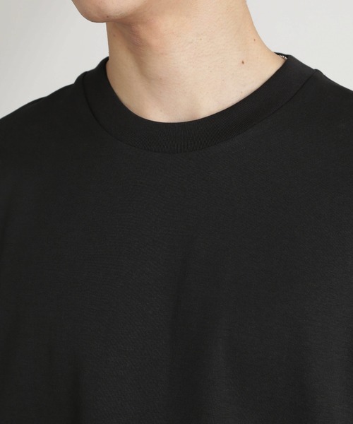 NANO universe(ナノユニバース)の「ダブルスムースクルーネックBIGTシャツ 半袖(Tシャツ/カットソー・メンズ・ブラック/ホワイト/カーキ/ダークグレー・XL/L/M/S)」の17枚目の写真