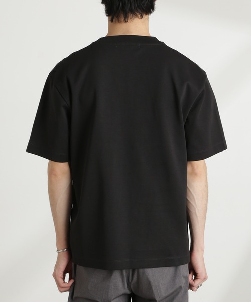NANO universe(ナノユニバース)の「ダブルスムースクルーネックBIGTシャツ 半袖(Tシャツ/カットソー・メンズ・ブラック/ホワイト/カーキ/ダークグレー・XL/L/M/S)」の16枚目の写真
