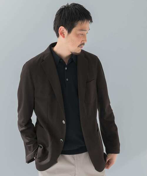 URBAN RESEARCH DOORS（アーバンリサーチドアーズ）の「『イージーケア/速乾』LIFE STYLE TAILOR　メランジニットイージージャケット（テーラードジャケット・メンズ・ブラウン/グレー/ネイビー・48/46/44/50）」の7枚目の写真