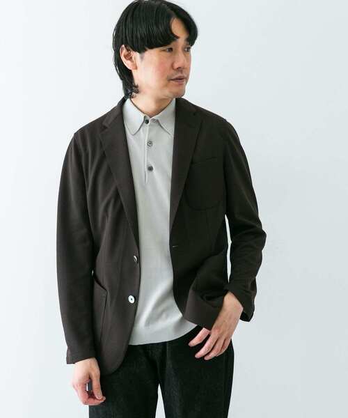 URBAN RESEARCH DOORS（アーバンリサーチドアーズ）の「『イージーケア/速乾』LIFE STYLE TAILOR　メランジニットイージージャケット（テーラードジャケット・メンズ・ブラウン/グレー/ネイビー・48/46/44/50）」の12枚目の写真