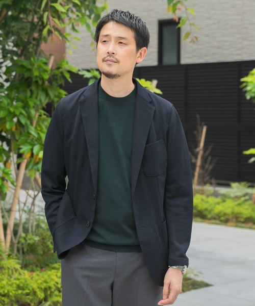 The GIGI ART MI ネイビーグレー　アンコンニットジャケット　46 The GIGI ART MI ネイビーグレー アンコンニットジャケット 46