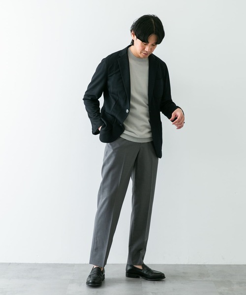 URBAN RESEARCH DOORS（アーバンリサーチドアーズ）の「『イージーケア/速乾』LIFE STYLE TAILOR　メランジニットイージージャケット（テーラードジャケット・メンズ・ブラウン/グレー/ネイビー・48/46/44/50）」の15枚目の写真
