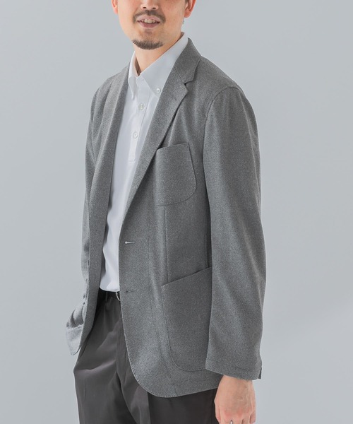 URBAN RESEARCH DOORS（アーバンリサーチドアーズ）の「『イージーケア/速乾』LIFE STYLE TAILOR　メランジニットイージージャケット（テーラードジャケット・メンズ・ブラウン/グレー/ネイビー・48/46/44/50）」の17枚目の写真