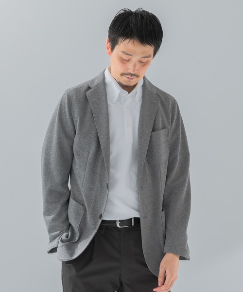 URBAN RESEARCH DOORS（アーバンリサーチドアーズ）の「『イージーケア/速乾』LIFE STYLE TAILOR　メランジニットイージージャケット（テーラードジャケット・メンズ・ブラウン/グレー/ネイビー・48/46/44/50）」の19枚目の写真