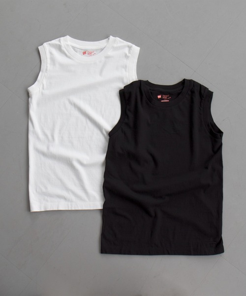 HANES(ヘインズ)の「【Hanes / ヘインズ】クルーネックノースリーブTシャツ/コットン100/ノースリーブ【2枚組】【WEB限定】(Tシャツ/カットソー・レディース・その他1/その他2/その他3・M)」の1枚目の写真