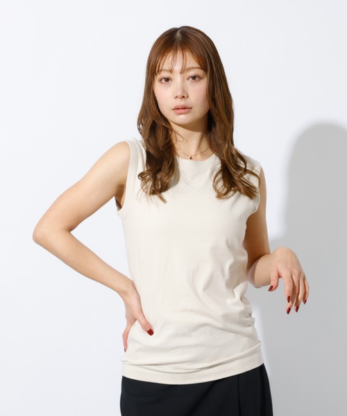 HANES(ヘインズ)の「【Hanes / ヘインズ】クルーネックノースリーブTシャツ/コットン100/ノースリーブ【2枚組】【WEB限定】(Tシャツ/カットソー・レディース・その他1/その他2/その他3・M)」の22枚目の写真